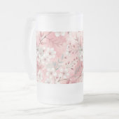 Sakura Blume Pattern Pink Mattglas Bierglas (Vorderseite Links)