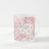 Sakura Blume Pattern Pink Mattglastasse (VorderseiteRechts)