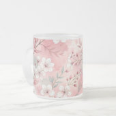 Sakura Blume Pattern Pink Mattglastasse (Vorderseite Links)
