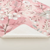 Sakura Blume Pattern Pink Sherpadecke (3/4)