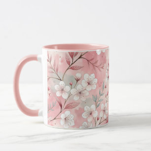 Sakura Blume Pattern Pink Tasse