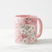 Sakura Blume Pattern Pink Tasse (VorderseiteRechts)