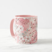 Sakura Blume Pattern Pink Tasse (Vorderseite Links)
