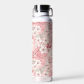 Sakura Blume Pattern Pink Trinkflasche (Rückseite)