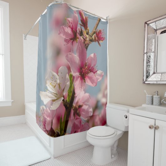 Sakura Blume, rosa japanische Blume Duschvorhang (Beispiel)