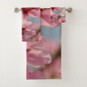 Sakura-Blume, rosa japanische Fotografie Badhandtuch Set (Insitu)