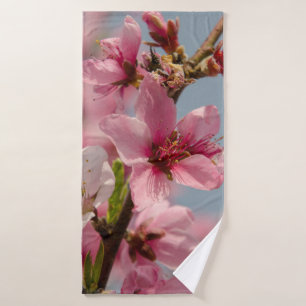 Sakura-Blume, rosa japanische Fotografie Badhandtuch Set