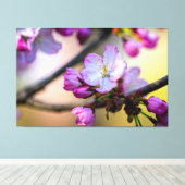 Sakura Blume und Buds im Schatten eines Baumes Leinwanddruck (Insitu (Holzboden))