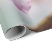 Sakura-Blume und Orangefarbene Blätter im Frühjahr Geschenkpapier (Rolleneckpunkt)
