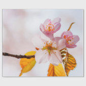 Sakura Blume und weich rosa Hintergrund Geschenkpapier (Flach)