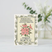 Sakura Blume Vintag Japanisches Seidensiegel Postkarte (Stehend Vorderseite)