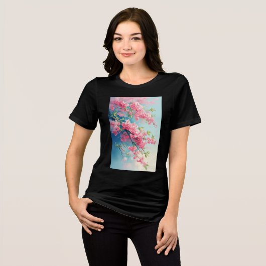 Sakura Blush of Spring Tri-Blend Shirt (Vorderseite voll)