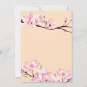 Sakura Blush Pink Cherry Blossom Peach Birthday Einladung (Rückseite)