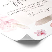Sakura blush rosa Windelpapier Tombola Poster (Ecke)
