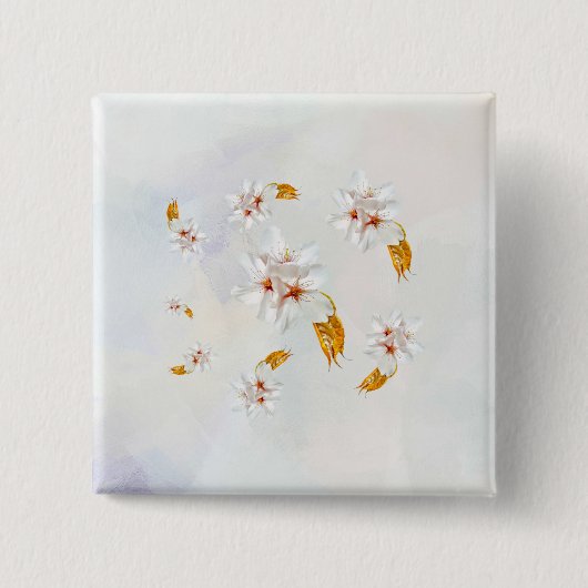 Sakura - Blüte der japanischen Kirsche Button (Vorderseite)