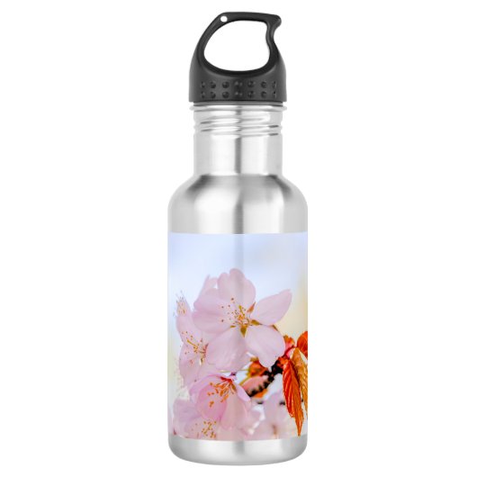 Sakura - Blüte der japanischen Kirsche Edelstahlflasche (Vorderseite)