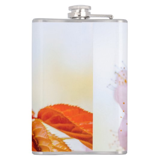 Sakura - Blüte der japanischen Kirsche Flachmann (Rückseite)