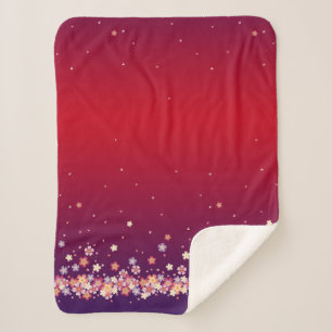 Sakura-Blüten - Ätherisch rot und Lila Sherpadecke
