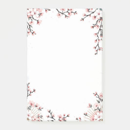 Sakura-Blüten und Fächer Post-it Klebezettel