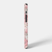 Sakura-Blütenmuster Rosa iPhone Hülle (Linke Seite)
