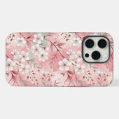 Sakura-Blütenmuster Rosa iPhone Hülle (Rückseite (Horizontal))