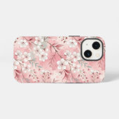 Sakura-Blütenmuster Rosa iPhone Hülle (Rückseite (Horizontal))
