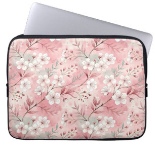 Sakura-Blütenmuster Rosa Laptopschutzhülle