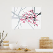 Sakura Branch Original Canvas Print Poster (Küche)