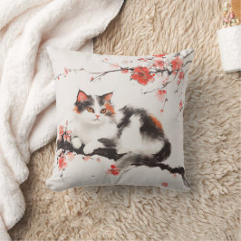Sakura Cat Decorative Pillow - The Restaurant Kissen