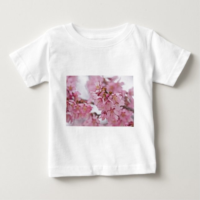 Sakura Cheroms Blüten Pink Baby T-shirt (Vorderseite)