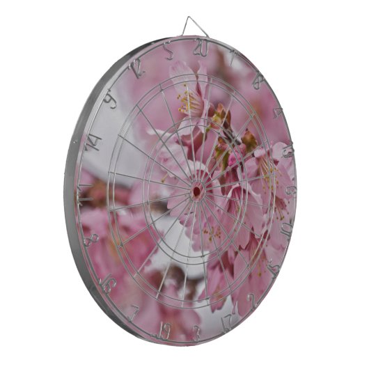 Sakura Cheroms Blüten Pink Dartscheibe (Vorderseite Links)