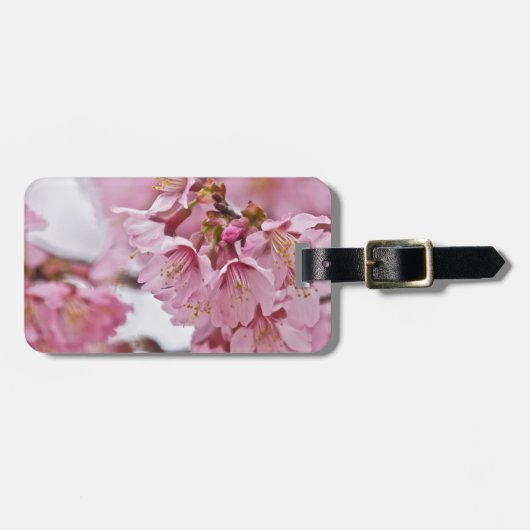 Sakura Cheroms Blüten Pink Gepäckanhänger (Vorderseite horizontal)