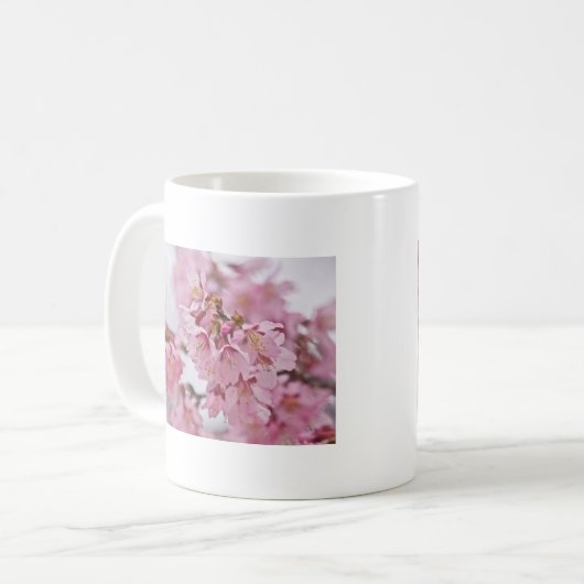 Sakura Cheroms Blüten Pink Kaffeetasse (Vorderseite Links)