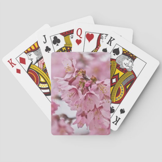 Sakura Cheroms Blüten Pink Spielkarten (Rückseite)