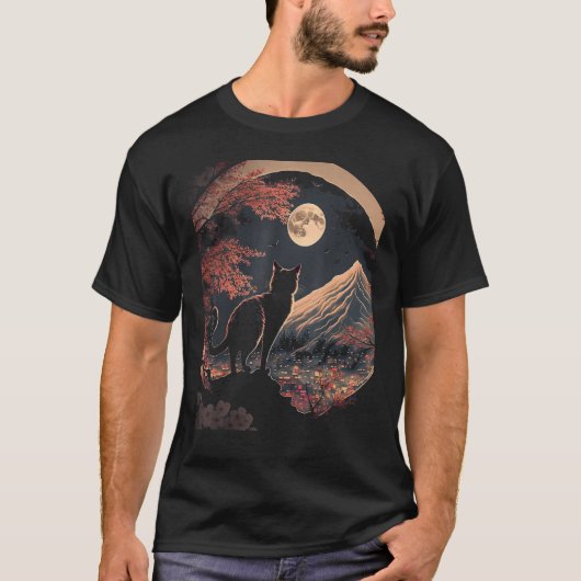 Sakura Cheroms niedliche Katze T-Shirt (Vorderseite)