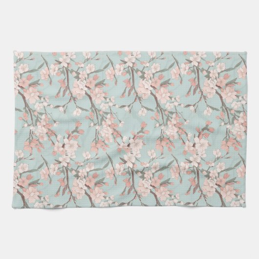 Sakura Cherry Blossom Abstrakt Geschirrtuch (Horizontal)