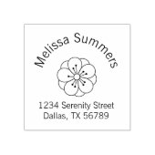 Sakura Cherry Blossom Blume Arch Adresse Gummistempel (Prägung)