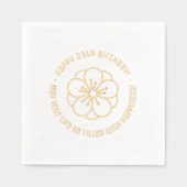 Sakura Cherry Blossom Blume Geburtstag Servietten Mit Folie (Vorderseite)