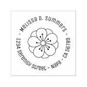 Sakura Cherry Blossom Blume Rundrede Permastempel (Design)