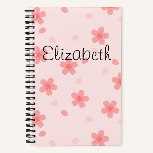 Sakura Cherry Blossom Blumenmuster Notizblock (Vorderseite)