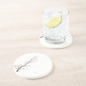 Sakura Cherry Blossom Branch Sandstone Coaster Getränkeuntersetzer (Seite)