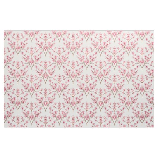 Sakura Cherry Blossom Damask Wassercolor Stoff (Fat Quarter (45,7 x 55,9 cm))