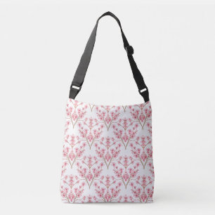 Sakura Cherry Blossom Damask Wassercolor Tragetaschen Mit Langen Trägern