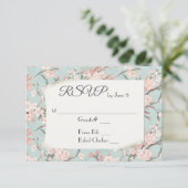 Sakura Cherry Blossom Design UAWG RSVP Karte (Stehend Vorderseite)