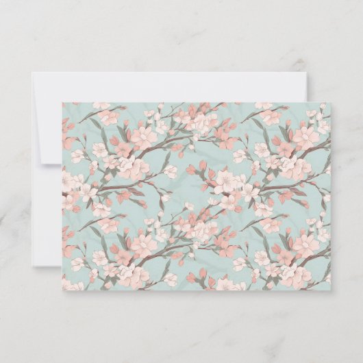 Sakura Cherry Blossom Design UAWG RSVP Karte (Rückseite)