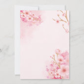 Sakura Cherry Blossom Einladung zur Hochzeit (Rückseite)