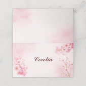 Sakura Cherry Blossom Faltende Platzkarte (Außenseite Aufgefaltet)