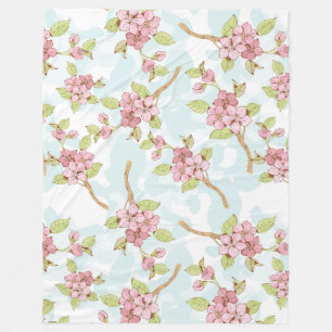 Sakura/Cherry Blossom Fleecedecke