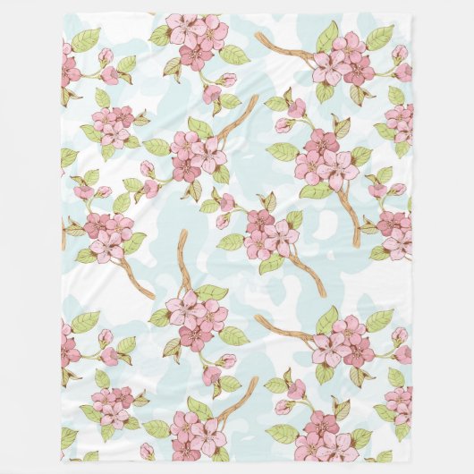 Sakura/Cherry Blossom Fleecedecke (Vorderseite)