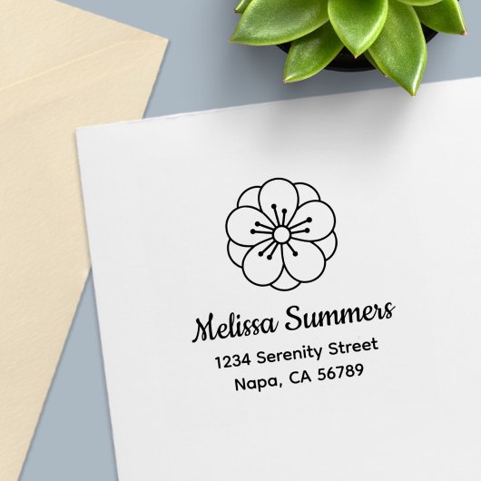 Sakura Cherry Blossom Flower Address Permastempel